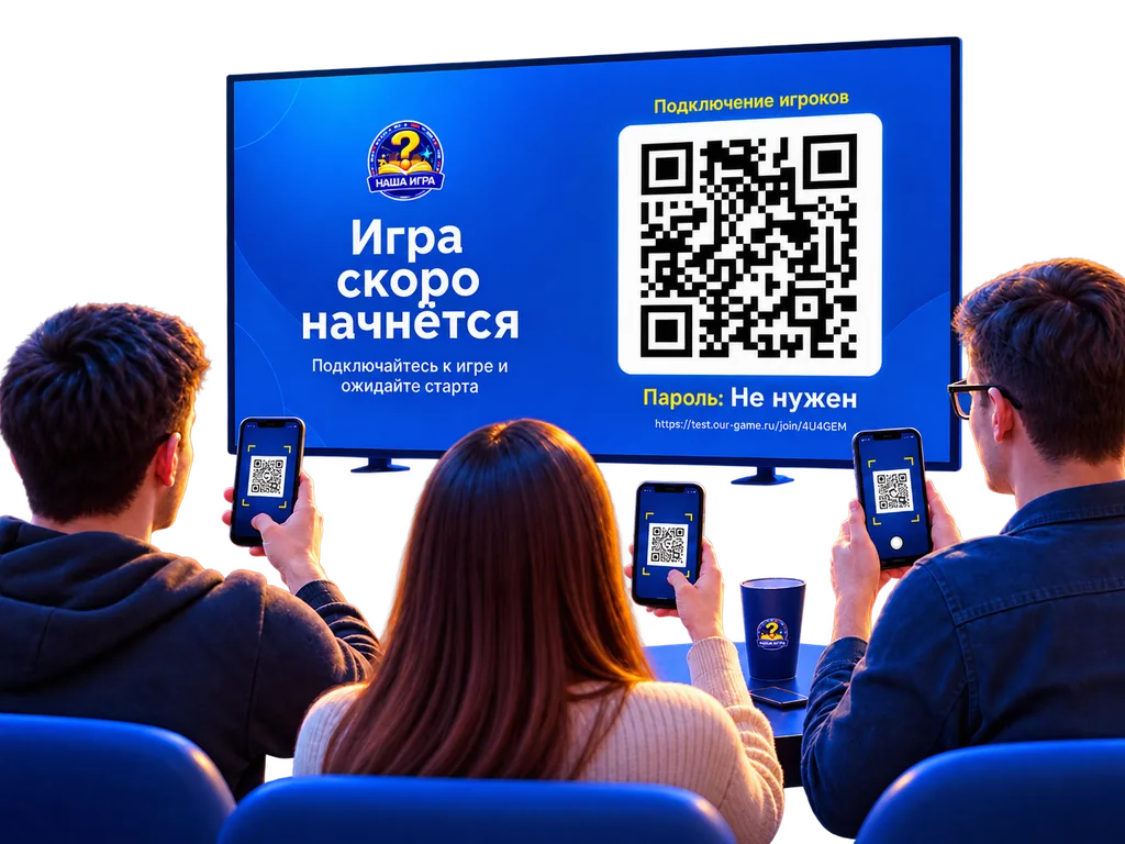 Игроки подключаются к комнате по QR-коду